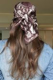 Bandana Triangle Silk Neckerchief Brown
